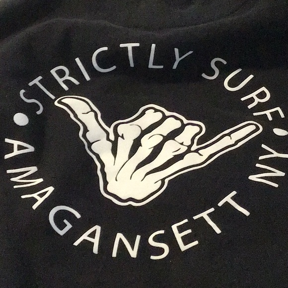 Black Hoodie Sweater XXL Strictly Surf Amagansett NY - Picture 6 of 8